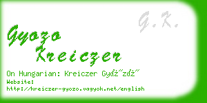 gyozo kreiczer business card